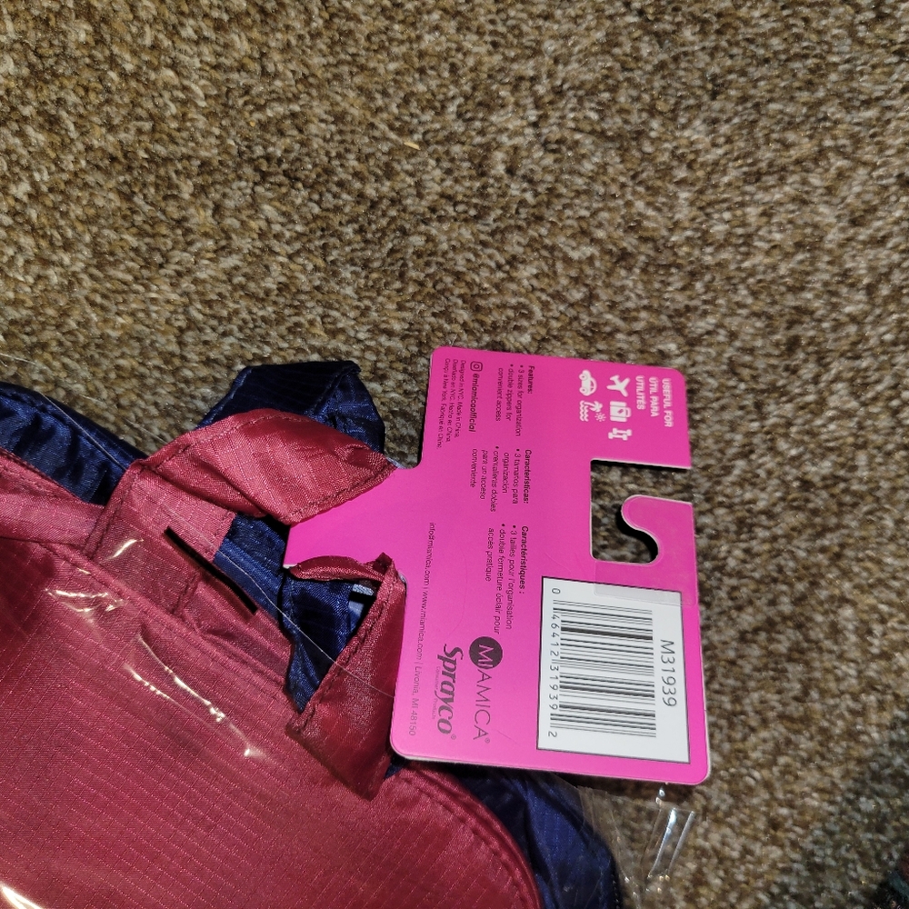 Firm! MIAMICA 3-Piece Packing Cubes, Magenta Floral Design - Picture 6 of 6
